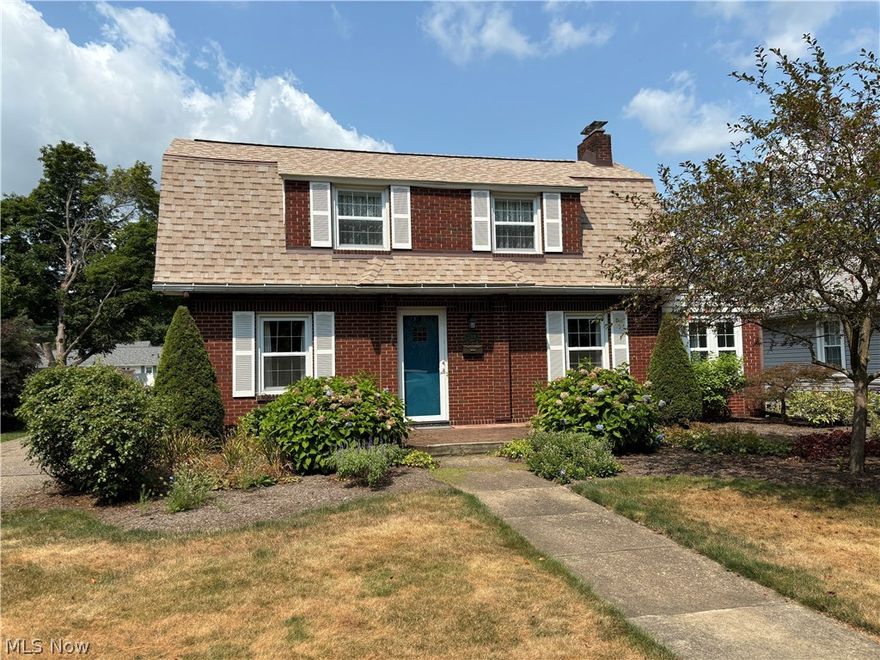 Beautiful location on Reeves Ave. Brick cape cod style home with two generous bedrooms upstairs. Cozy Living room with fireplace (owner has never used) with Sun room off of it. Formal Dining room with space for a decent sized table and chairs. Back yard has many beautiful perennial gardens to enjoy during the spring and summer months. Detached two stall garage.