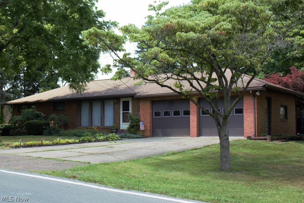 A beautiful brick ranch home in a great location, next to a golf course. Open the door to newer laminate flooring flowing from living room to a dining area. Heading into the kitchen with a brand new stainless dishwasher July 2016, ceramic title, counter tops, back splash, hardware on cabinets. Moving down the hall, the laminate flooring, main bath on the right, 2 bedrooms on the left and then the master at the end of the hall way. Head outside to the covered patio and deck area. The patio covering will keep you cool out of the sun or move out onto the deck and soak up the rays. This deck area has a special water feature that just needs a new pump get the water flowing for a waterfall effect. There is plenty of space in this shaded back yard to have fun or garden.
Back into the house and head for the basement were you will find that a good portion of the walls have been framed and electrical run. Now just needs some finishing touches to create additional livable space. A Radon system w