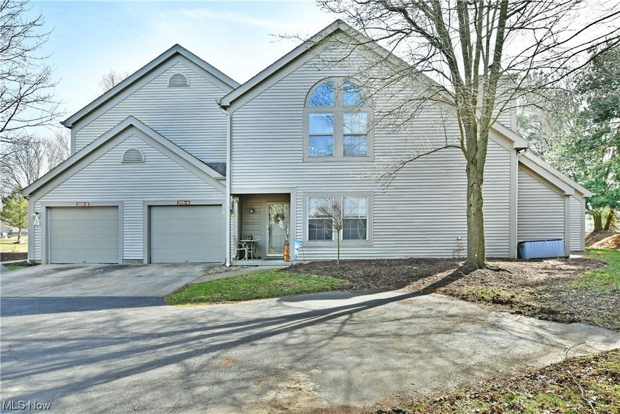 Be the first through the door as you explore the exciting, two-story townhouse layout of this hot on the market Howland condo! Nestled away in a quiet corner of a desirable local development, the home combines natural privacy with easy living, putting you within quick reach of local attractions. A covered corner entryway is found next to the attached single car garage. Meanwhile around back, a fantastic patio enjoys the scenic seclusion. A gracious foyer welcomes you inside, showcasing the striking tiled flooring that’s finished in a unique rust colorway, all accenting the soothing gray walls. Hidden laundry and utilities wrap around the back of the central kitchen that articulates out into bar top dining with its stepped stone countertops. Formal dining looks on from the side while the great room layout captivates with its tall, arched window and gas fireplace. The stylish architecture continues with its open staircase rising away from first floor half bath to meet a spacious second floor landing. A lavish full bath features a glass door shower, elegant tile work and sleek basin vanity all awash in natural light from the raised skylight style window. Relax in the cozy guest bedroom sat just across the hall. Further down, the oversized master suite provides its carefully sculped quarters and a must-see full bath. Call today for more!