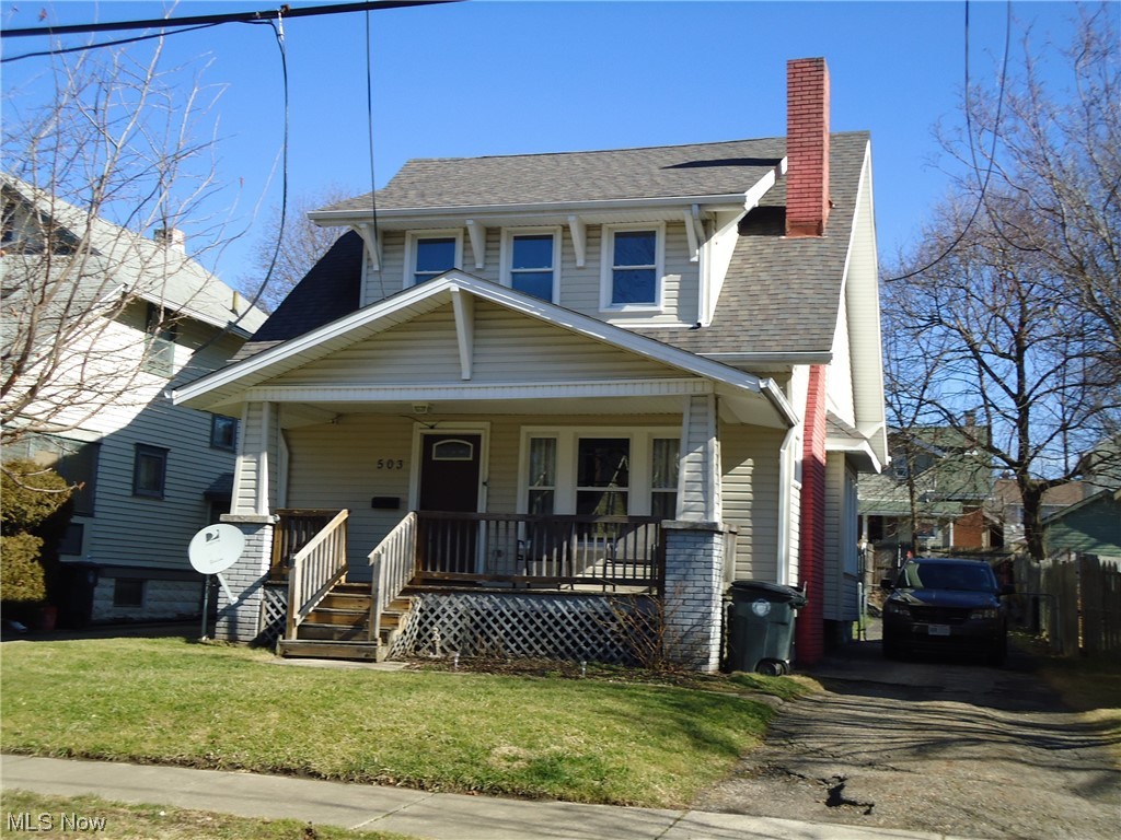 Spacious, well-maintained 4 BR home in Akron's North Hill neighborhood. Formal Dining Room with natural woodwork. Large Living Room with beautiful oak crown molding & trim. Roomy Kitchen with eating area & loads of cabinets. Nice sized rooms throughout the home....including the 1st floor bedroom/office.
Low maintenance vinyl siding and covered front porch....a perfect place to relax!
Tons of storage in the finished attic and basement. The fenced back yard is ideal for kids and pets. Convenient location near schools shopping and the expressway. Come see all this home has to offer.....you'll be glad you did!!