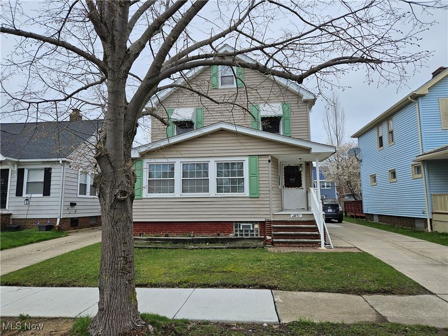 Investor Alert! Welcome To This Well-Kept, Solid Income-Generating Opportunity In A Prime Location Of Euclid. This 4 Bedroom, 2.5 Bath, Single Family Home, Has Been Leased Through 6/30/2026 At $1,500 Per Month. The Spacious Eat-In Kitchen Has Been Updated With New Countertops, An Abundance Of Shaker Style Cabinets, Vinyl Flooring, Pantry And New Fixtures. The Adjacent Dedicated Dining Room Features Beautifully Refinished Hardwood Flooring With Built-In Corner Cabinets And A Window Bench Seat. This Area Flows Into A Large Living Room Featuring A Connected Sunroom Filled With Natural Light, And A Conveniently Located Half Bathroom.  The Second Floor Of The Home Offers Three Good Sized Bedrooms, All With Refinished Hardwood Flooring, Plus A Full Bathroom Recently Updated With New Tub/Shower Surround, Pedestal Sink, And Vinyl Flooring. Up One More Level On The Third Floor Is A Finished Attic Space Consisting Of A Fourth Bedroom And Additional Living Space. The Partially Finished Basement Offers Additional Possibilities For A Recreation Room, Home Gym, Playroom, Or More, And Also Has A Dedicated Laundry Area, Additional Full Bathroom, And Storage Room. Additional Updates/Improvements Include New Roof (2024), New Garage Door, Vinyl Siding, Vinyl Windows, New HWT (2020), And Updated Electrical Panel. Great Location Close To I-90, Euclid Memorial Park, Cleveland Clinic Euclid Hospital, Euclid Beach Park, And Just A Short Drive To Downtown Cleveland! No Seller Financing.
