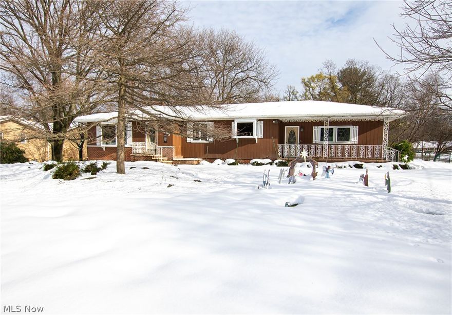 Here’s the home that you’ve been waiting for in this well maintained 3 bedroom 2.5 bath ranch with tons of character throughout situated on a parklike ¾ acre lot! An entertainer’s dream! The gorgeous recently remodeled kitchen is a chef’s delight that has ivory cabinets, granite tops, ceramic tiled floor- back splash, a bayed window along with a stone archway that looks into the living area. The spacious open concept living room- dining room combo is laid out with coved ceilings, a 2nd bayed window, a full wall stone gas fireplace and all refinished red oak flooring throughout. The huge completely finished lower level man cave features a pub with a fully equipped wet bar, billiards room complete with an antique 8’ Brunswick pool table that stays, a full wall brick wood burning fireplace along with another full bath. The nicely landscaped fenced in backyard features two decks, a storage shed, a koi pond with a waterfall and a bridge.  Other great features include a rear load garage, a c