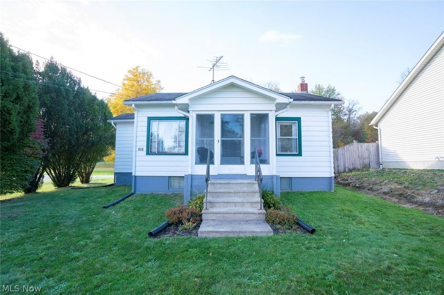 Room to roam! Cute and cozy 2 bedroom 1 bath Bungalow situated on a beautiful 2 acre parcel! Charming enclosed front porch leads into large Living Room. Spacious and functional Kitchen offers Dinette area with attractive & rustic knotty pine decor. Main level also features 2 Bedrooms and full Bath with pedestal sink and shower/tub combo. Rear entry features an inviting enclosed porch overlooking the scenic treed backyard! Mud Room with storage with access to full Basement with Laundry area complete with stationary tubs and offers ample storage. Basement was waterproofed in 2002. Updates include furnace 2018 & sump pump 2019. Also features 2 car detached garage with vinyl siding. Property is 2 lots/1 parcel. There could be a possibility to split (buyer to do their own due diligence). There is also the availability to connect to city water if desired.