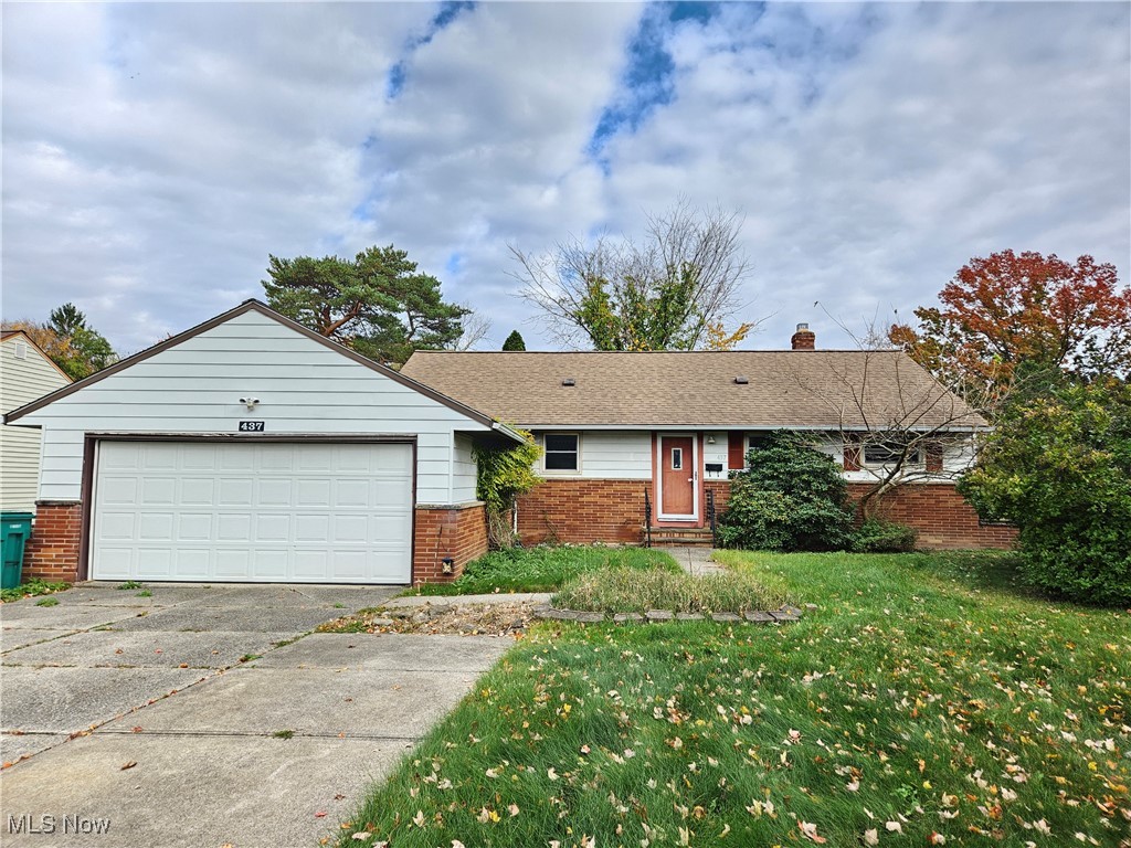 Welcome to this 3 bedroom 2 bathroom ranch in the heart of Richmond Heights. This home features hardwood floors through out, an eat-in kitchen, and a large living room that has a space that could be used for a dining area as well. The master bedroom features a master bath with a walk-in shower. The roof is in good shape, done within the past 10 years. The extra wide driveway provides for ample parking. Come make this ranch your own with your creative visions and some TLC!