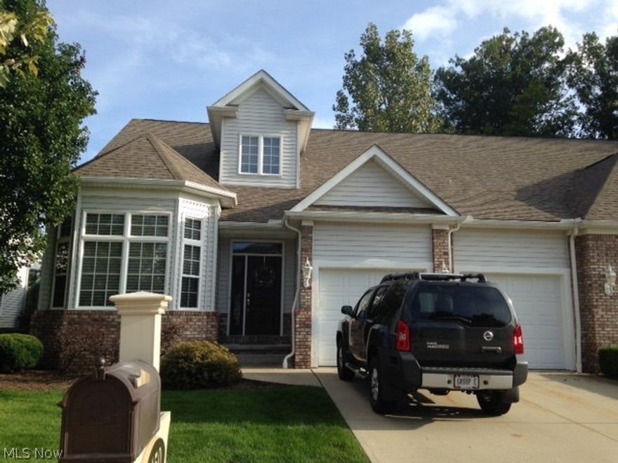 Luxurious carefree living! First floor master bedroom with glamour bath.  Light, bright and airy with abundant windows. Great room with vaulted ceiling and stone fireplace.  Formal dining room with ceramic tile floors.  Cook's kitchen with granite counters, built ins, ceramic tile floors and seating area.  First floor laundry room.  Two spacious bedrooms up with Jack n Jill  bath, large closets, bonus room and loft overlooking great room.  Finished lower level with Rec room and bedroom with full bath.  Generous closets and storage.  Lovely patio area overlooking wooded, park like backyard.  Enjoy Aberdeen amenities; a pool, tennis courts, trails, exercise room and activity center.  Home warranty provided.  Close to I-271 and I-90 and business and medical communities.