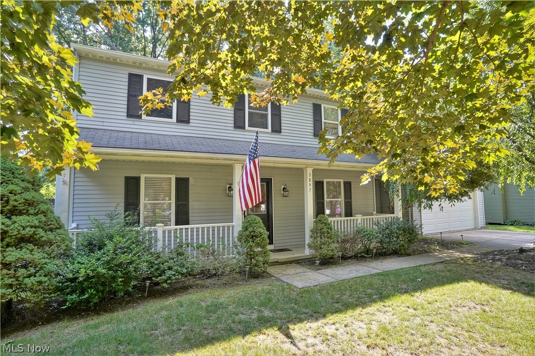 Conveniently located near schools, shopping and easy access to freeways. This three bedroom and three bathroom home has a center hall colonial floor plan. Upon entry a large family room with fireplace is to the left and formal dining room that could serve as a flex space for office or play room is to the right. The kitchen is open to an eat in area. Stainless appliances remain with the home. Completing the first floor is a half bath and large laundry room. The second level offers the master suite with private bathroom, two additional bedrooms and guest bathroom. The basement has been framed with an additional half bath and ready for your finishing touches. French doors lead from eat in area to deck. A fully fenced backyard provides to pets and residents a private extension of the home. This home offers the new owner the ability to move right in as many of the updates have been done. Seller providing a home warranty by Old Republic Home Warranty at the cost of $535 for the buyers pea