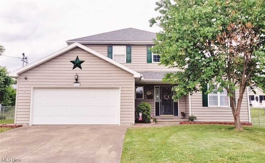 The new owner will enjoy this unique home.  Features main entry with ceramic that is open to the 2nd level featuring a large sky-lite. At top of the 2nd level of stairs is a 5x5 sitting area with open rails. Living room features a cathedral ceiling with large window and there is access to kitchen area which offers ceramic flooring and oak cabinetry.  Kitchen is open into the family room with new carpet, nice gas fpl and doors that open onto the 10x22 deck overlooking a level fenced rear yard. For additional storage there is a nice shed. There are Simonton windows throughout home. The large Master features private bath, whirlpool tub, separate shower and large walk in closet. The main bath is spacious.