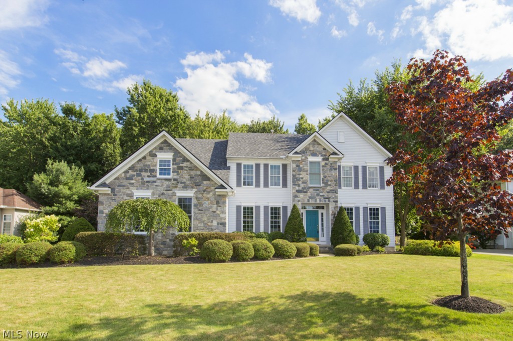 Prepare to be moved…into this fabulous 4 Br Colonial located in desirable subdivision in the heart of Avon. This home is loaded with plenty of upgrades that let you know you are not in a typical track built home! Open flowing floor plan with 9 foot ceilings on 1st floor. Spacious 2 story family room with fireplace. Convenient rear stair case lead to kitchen from second floor. Beautiful kitchen with granite counters crown molding, large island area for entertaining or prepping meals, walk in pantry and useful desk area. Wonderful patio of the kitchen overlooks the wooded private back yard that abuts Miller Park. Upgrades include; new roof 2012, central vac, Security system, whole house water filtration system and pre-wired for a generator. First floor full bath near the den could be an ideal in-law suite. Useful mud room area when you enter from the garage lead into kitchen and the first floor laundry. Great master suite with 2 walk-in closets. Master bath boast a garden tub, doubl