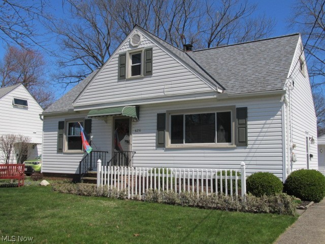 Pride of Ownership in the Lovely Cape Cod Bungalow with that White picked fence, Many updates in and out. Convenient step savor updated eat-in kitchen with corian counter tops 2 pantries and kitchen appliances are included. Beautiful hardwood floor through out. 2 good size bedrooms on the main floor. Upstairs has large dorm and extra bedroom or office, play room you choose. Other improvements are glass block windows in partially finished basement. Enjoy the stamped patio for barbecuing and family leisure time. 50 year warranty on this new roof. Nice size yard and extra large 2 car garage. This is move in ready and a pleasure to show. Make your appointment today.