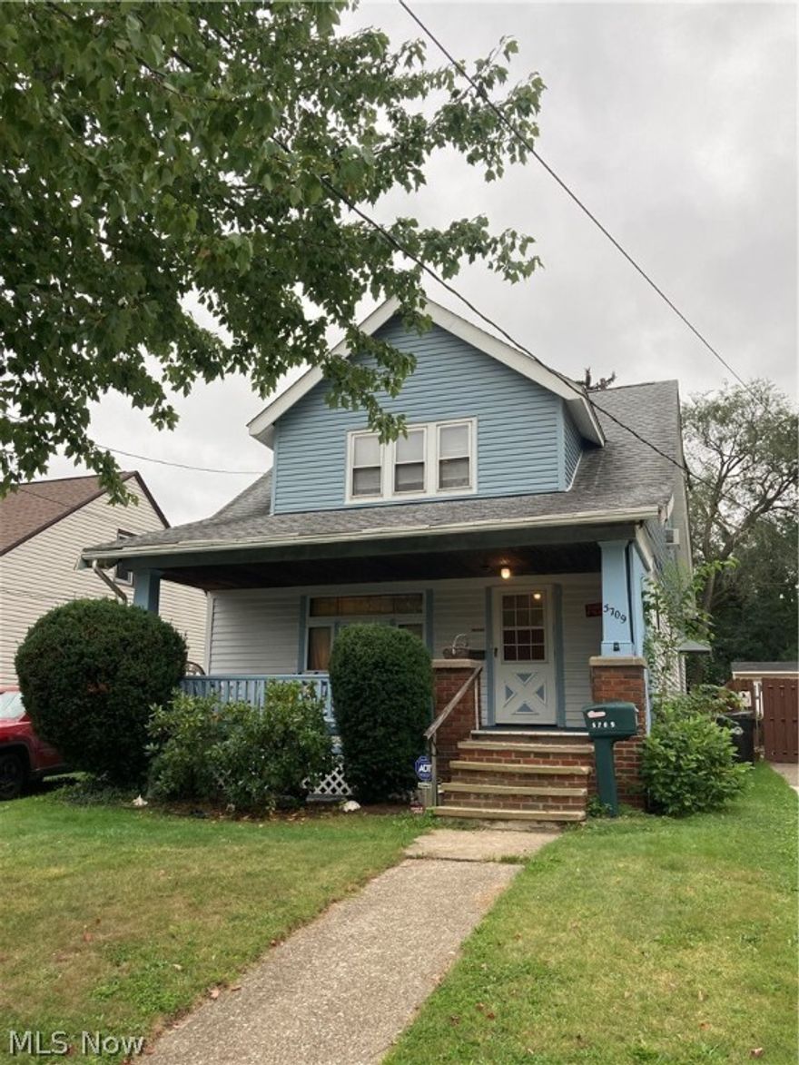 On a gorgeous, tree-lined street, this Old Brooklyn home greets you with a spacious covered front porch. When you enter the house you are immediately impressed! Hardwood floors and built-in leaded glass cabinets, shelving and drawers are found throughout the house. For your convenience there is one bedroom and half bath on the main floor. The kitchen has been decorated with impressive décor and also has an eating space. The full basement has been well taken care of and offers many rooms for entertaining and storage. It also has a shower. The second floor has a large front master bedroom, a third bedroom and full bath. Additionally, there is additional storage area on the second floor. There are some opportunities to customize the basement as well the expansion opportunities on the second floor (storage areas). Outside there is a two car garage which is in need of repair. Conveniently located near Ridge Park Square and area offers new elementary and middle schools.