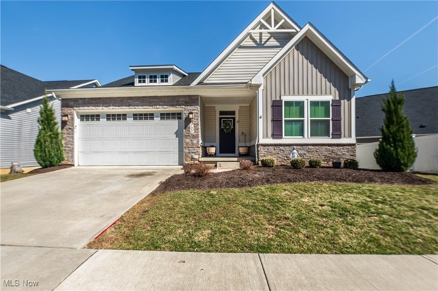 Welcome to your new home at 733 Buckeye Dr., a stunning ranch-style home built in 2020 in the Hickory subdivision, nestled by the Little Cuyahoga River Valley and across from the Memorial Parkway Trail in the Metro Park, with easy access to the Merriman Valley. This home also has a tax abatement until 2035! This beautifully designed home features four spacious bedrooms, with three conveniently located on the main level and an additional bedroom in the lower level, complete with an egress window for safety and natural light. The first-floor laundry adds to the convenience of this home. The home boasts two full baths on the main floor. The heart of this home is the inviting kitchen with its open concept that flows into the living area and seamlessly connects to a lovely deck through sliding glass doors, perfect for entertaining or enjoying quiet mornings and peaceful nights outdoors. The compact yard is low-maintenance, requiring minimal upkeep, while nearby parks and walkways, including the adjacent Memorial Parkway Trail, offer ample outdoor space for recreation and enjoyment. As you make your way downstairs, you will be greeted with a very spacious media room with a bonus bar connected and additional rooms for all your storage needs. This home is move-in ready, and all it needs is you to make it yours. Call Brandon to schedule a private showing today!