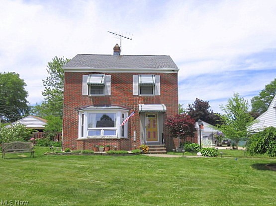 All Brick Colonial with 4 Season Sun Room Addition on a Double Lot. Beautifully Landscaped Yard with Two Car Garage, Openers & New Door. Fully Fenced Yard, Large Concrete Patio, Larger Driveway Apron for Extra Parking & Newer Above Ground Pool that can Stay. Eat In Kitchen with Pantry. Fridge, Range, Dishwasher, Microwave All Stay. Dining Room with Hardwood Floors Opens to Heated 4 Season Sun Room with Nature Stone Flooring. Spacious Living Room with Hardwood Floors, Bay Window, Built In Shelving & Modern Paint. Half Bath on 1st Floor. Large Master Bedroom with Hardwood Floors, Double Wide Closet & Modern Paint. Two Additional Bedrooms with Hardwood Floors & Ample Closet Space. Third Floor Walk Up Attic with Tons of Storage Room or turn into Additional Room. Finished Recreational Room on Lower Level with Carpet is Great for Play Room or Entertaining. Laundry Room, Storage Area and Work Shop Area Complete the Lower Level. Basement is Waterproofed, 100 Amp Electrical, Roof on House and Garage 2012, Vinyl Windows, C/A 2016, Range 2017, Fridge 2015, Pool 3 Years (Pump 2018). HOME WARRANTY INCLUDED!