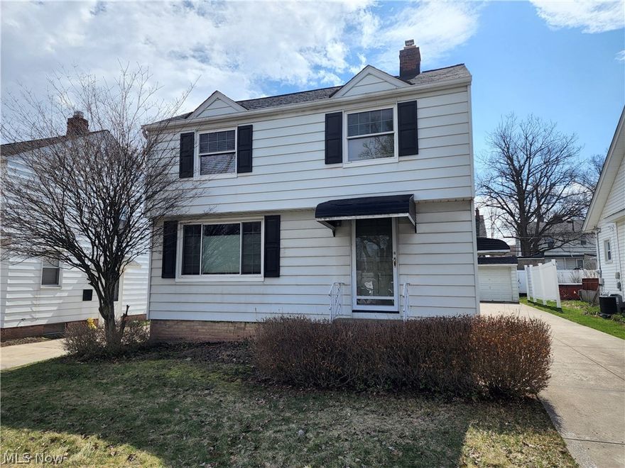 New to the market is this 3 bedroom, 1 bath colonial is situated in South Euclid.  Bright and open first floor with hardwood floors throughout the home.  Gas heat and Central air. One and a half car detached garage and well maintained landscaping. Just waiting for your personal touches. Close to Mayfield Road shopping, schools and Police Dept.