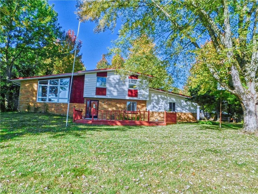 Welcome home to this well maintained 3 bedroom 2 full bath, split level home, on over
6.5 acres in Medina. The back yard is a park like setting with plenty of mature black
walnut trees and a massive pole barn that has a workshop in it and additional space for
any hobbies you might have. Out in front of the home is a large pond that has plenty of
fish in it for you to spend some time outdoors relaxing. Once you’re done exploring the
outside, you will find plenty of space inside this one owner home. The large living room
has a huge window overlooking the pond out front and is mere steps from the kitchen,
and opens into your dining room. The family room has a lovely fireplace to cozy up in
front of along with a great sliding glass door out to your concrete patio. The basement is
clean, dry and great for storage or using as a rec room. Once upstairs you will find the 3
bedrooms that are not lacking in closet space including a bonus linen closet. The roof is
10 years old, applian