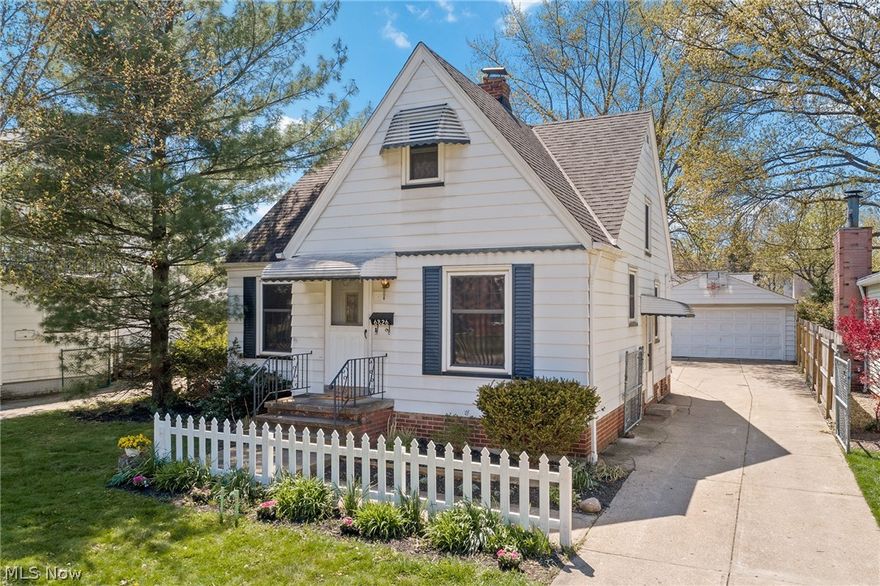 This charming Parma Heights Cape features 4 bedrooms, 2 full baths with fresh paint in neutral gray and white tones, and new flooring throughout.  You'll love entertaining in the generously sized, fully applianced galley kitchen with loads of storage space, and a bright and airy eat-in dining area.  Two bedrooms with large closets and a full bath complete the main floor.  Upstairs you'll find two additional bedrooms and SO much built-in storage and closet space!  The lower level of the home features even more finished living space, and an additional full bath and laundry area complete with Whirlpool front loading washer & dryer.  Newer water tank, updated electrical throughout.  Outside the home you'll appreciate the large Parma lot, a peaceful garden oasis planted with seasonal flowers and a stately shade tree, as well as an above-ground pool with deck access to spend your summers lounging by!  Oversized concrete pad provides plenty of room for RV and car parking, and the large two car garage has plenty of storage overhead and room for a workshop.  All this and the security of a one year home warranty provided by 2-10 Home Warranty!  This home has it all, and won't last long.  Call today to schedule your private tour.