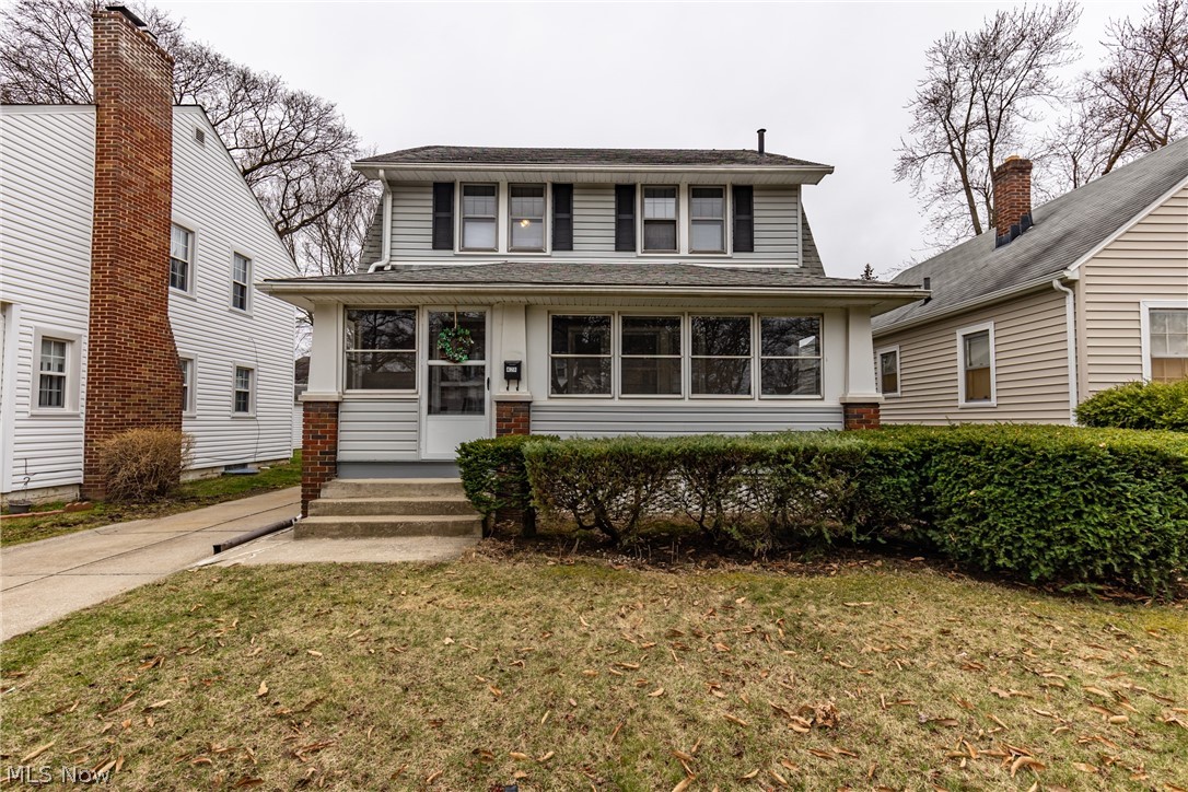 Welcome to this stunning Colonial in Firestone Park! Featuring Beautiful updated hardwood floors on first floor. Natural woodwork and freshly painted interior.
Eat in kitchen featuring newer counter tops, some cabinets, and full of natural light. Second floor offering 3 bedrooms, updated bath and beautiful woodwork featuring 6" baseboards. Enjoy the Summer days/evenings on the enclosed front porch, full size basement with storage, large laundry area and much more.