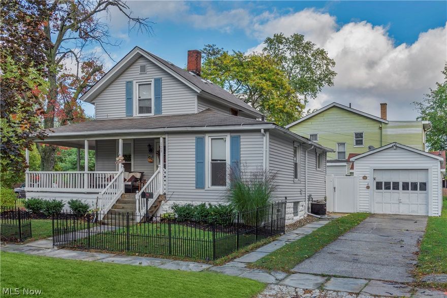 Welcome home! This updated corner lot gem offers comfortable living in the heart of Elyria! With over 1,300 sqft of space, this home boasts four bedrooms including 2 large bedrooms on the first floor, an updated kitchen with stainless steel appliances, newer cabinets and granite counters, first floor laundry room and newer flooring and carpet throughout. The gorgeous wrap around porch gives plenty of space to relax in the front yard while the backyard provides a private garden-like setting. Just minutes from downtown Elyria and Midway Mall, there is plenty to do nearby be it shopping or going out to eat. Come see this home today and make it yours!