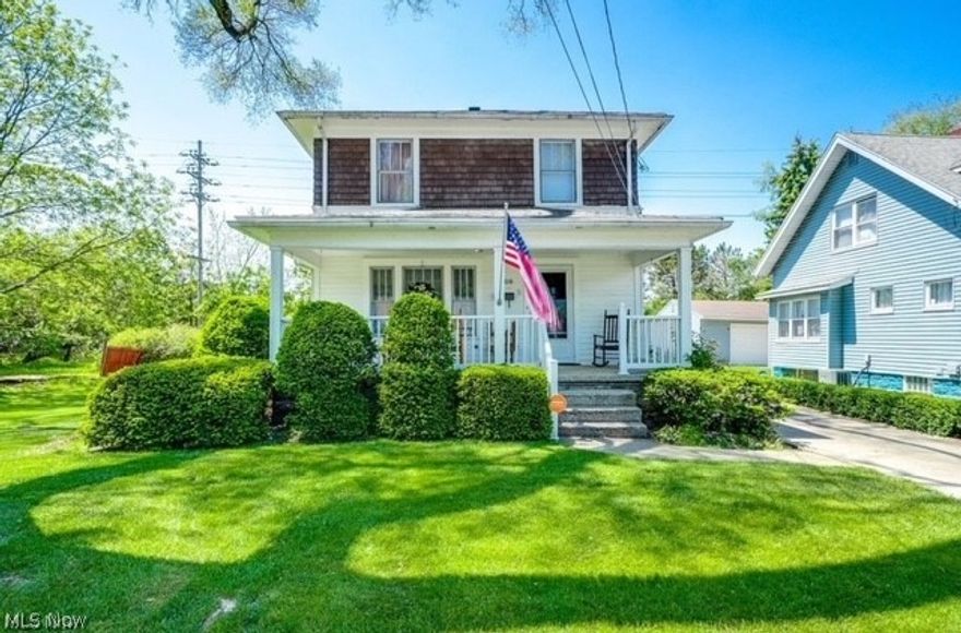 Presenting this wonderful investment opportunity!  Welcome to this charming colonial offering timeless character, and modern comfort.  Currently occupied by a tenant paying $1,350/month rent (lease runs until June 2026, however the tenant would love to sign a new lease extension!)  Step inside to find a bright and inviting living room with decorative fireplace.   Dining room moves seamlessly into the eat in kitchen.  Second floor gives way to three bedrooms and a full bath.  Basement has a laundry area and plenty of storage.  There are (2) parcels of land that combined make up just under 1/2 acre.  Garage is deep, making room for a workshop, hobbies or additional storage.  Front porch is perfect for relaxing or entertaining.  Located could not be more perfect, walking distance to Gorge Metropark, and less than a mile to the Front Street Experience in Cuyahoga Falls.  New roof in 2022, kitchen updated 2012, New HVAC 2012.  Pictures are not current, (current photos not taken to respect the tenants privacy).  Book your showing today, don't let this opportunity get away!