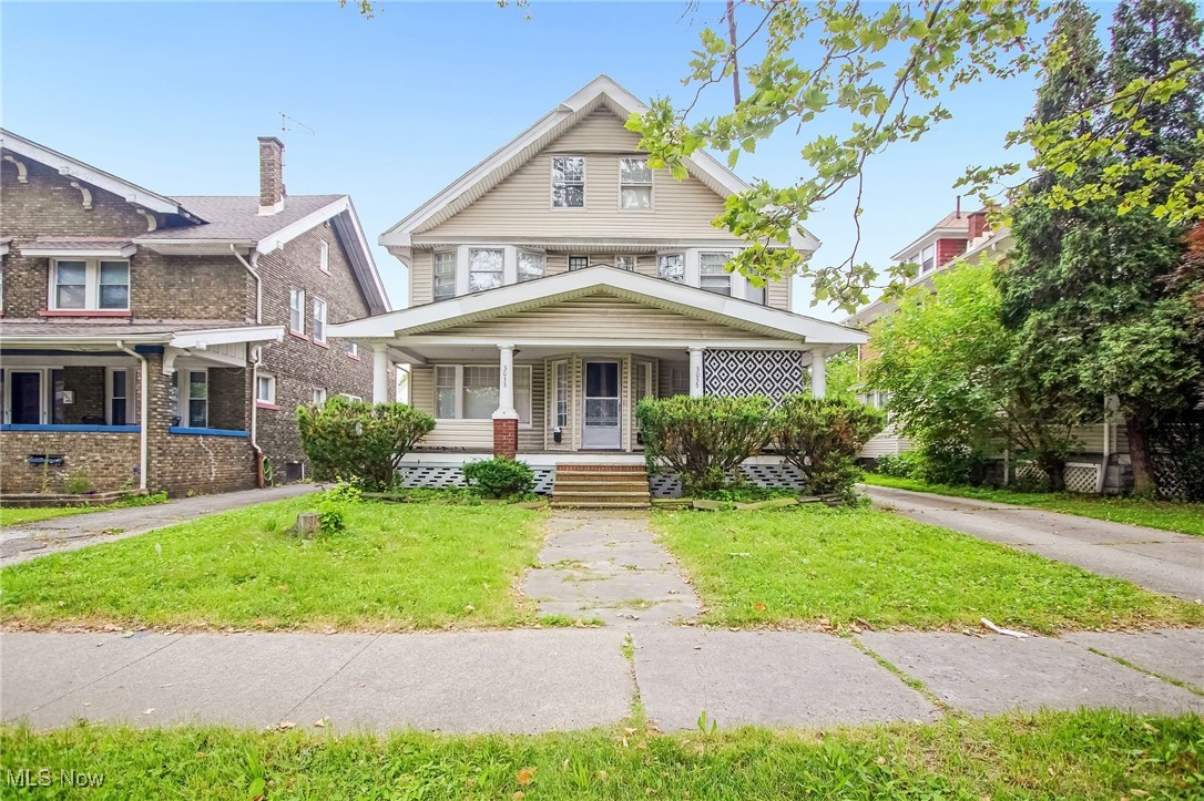 Check out this clean, large 2,827 square foot duplex on the coveted West Boulevard street! Each unit has large living rooms, family rooms and a finished out storage space in the basement. This top unit features 3 bedrooms and 1.5 bathrooms and is rented at $1,200/month on a month to month lease that is due for a rent raise. The bottom unit has 3 bedrooms and 1 bathroom and is currently vacant. The exterior features a large concrete driveway with plenty of parking, vinyl siding, brick foundation, a large front porch. The UP unit has a large open kitchen with plenty of wooden cabinets, stainless steel appliances. The bathroom has tile backsplash, tile flooring and plenty of storage. The DOWN unit has NEW LVP flooring throughout, tile kitchen with a large number of cabinets, matching fixtures, vanities and more. Come check out 3033 West today!