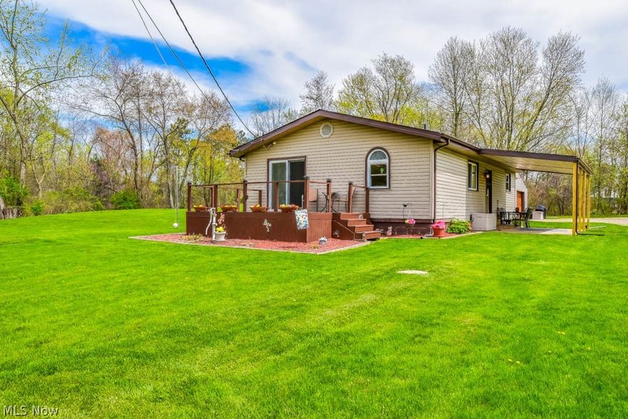 Beautifully updated 2 bedroom, 2 full bath ranch with first floor laundry! Oversized 30x30 2-car garage with a workbench plus a newer roof, floor and garage doors! Crack open your cookbook in the gorgeous, applianced eat-in kitchen with hickory cabinets, new Pergo flooring, breakfast bar and pantry. Gather in the spacious living room with French doors to the front deck. Down the hall, there are 2 bedrooms and a full bath with tile shower surround. The third bedroom has been converted into a first floor laundry room with outdoor access. The very clean, waterproofed basement provides excellent storage as well as a full bath with upflush toilet. Lots of outdoor spaces to enjoy the summer days such as a covered patio and decks on the front and back of the home. Extras include newer exterior doors, a high efficiency furnace, invisible pet fence, newer carpet throughout, new water softener in 2018, new water filtration system, and new roof, patio and sump pump in 2019! Super quiet on a dead