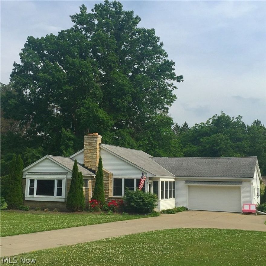 Sweet 2 bedroom/1 bathroom ranch in the center of Chardon. Heated, enclosed front porch with wood burning fireplace, laundry room/mudroom entryway with plenty of shelving, hardwood flooring, wood burning/gas fireplace in the great room, stainless steel appliances including refrigerator and gas stove. Garbage disposal, microwave and dishwasher. Large concrete corner driveway that opens onto Maple Avenue and Allynd Blvd. Attached heated 2 car garage with large attic space for plenty of storage. This home is conveniently located close to Chardon High School, Chardon Middle School, Maple Elementary, Chardon pool and Chardon Square! Quiet neighbors and plenty of sidewalks.