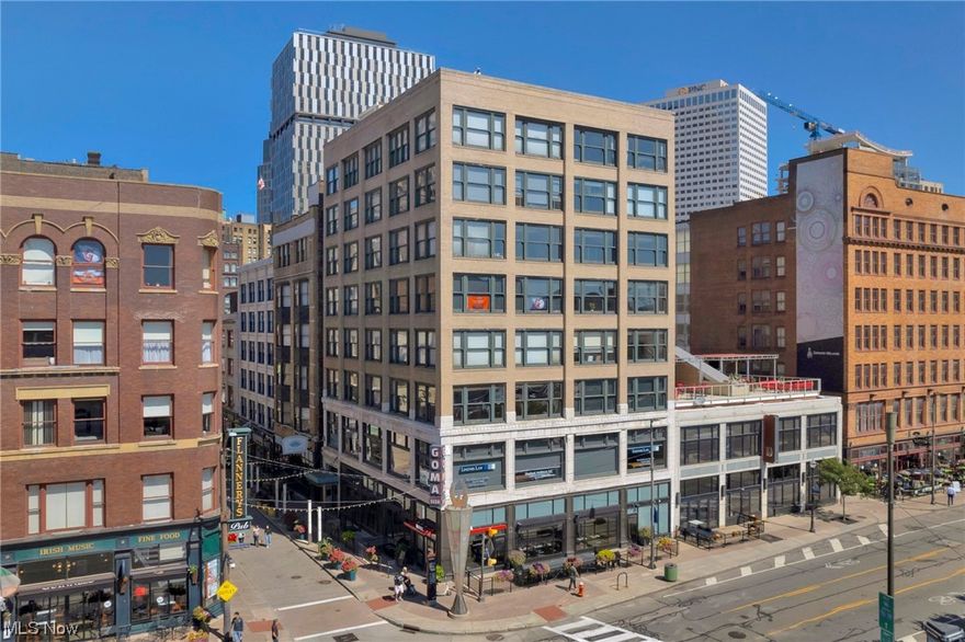 Welcome to your urban oasis in the heart of downtown Cleveland! This well maintained 2-bedroom, 2-bathroom condo offers close to 1700 square feet of sophisticated living space, ensuring a lifestyle of comfort and convenience.  Situated on the vibrant and popular East 4th Street, you'll be immersed in the energy of downtown living. Enjoy the lively atmosphere with an array of bars and restaurants right at your doorstep, making every evening an opportunity for entertainment and culinary delights.  Marvel at the breathtaking views of the iconic Rocket Mortgage Fieldhouse and Progressive Field right from the comfort of your living room. Whether it's a game night or a concert, you'll have the best seats in the house without leaving your home.  Step inside to discover a spacious and thoughtfully designed interior boasting beautiful hardwood floors that add a touch of warmth and sophistication. The open floor plan seamlessly connects the living, dining, and kitchen areas, creating an ideal space for both relaxation and entertaining.  Say goodbye to unnecessary expenses and welcome the convenience of low HOA fees. This ensures that you can enjoy the luxury and amenities of condo living without breaking the bank.  This spacious condo has ample storage throughout and has a private entrance for security and peace of mind.  

Don't miss out on this rare opportunity to own a piece of downtown Cleveland with unparalleled views and sophisticated living. Schedule a showing today and make this exquisite condo your GREAT HOUSE!