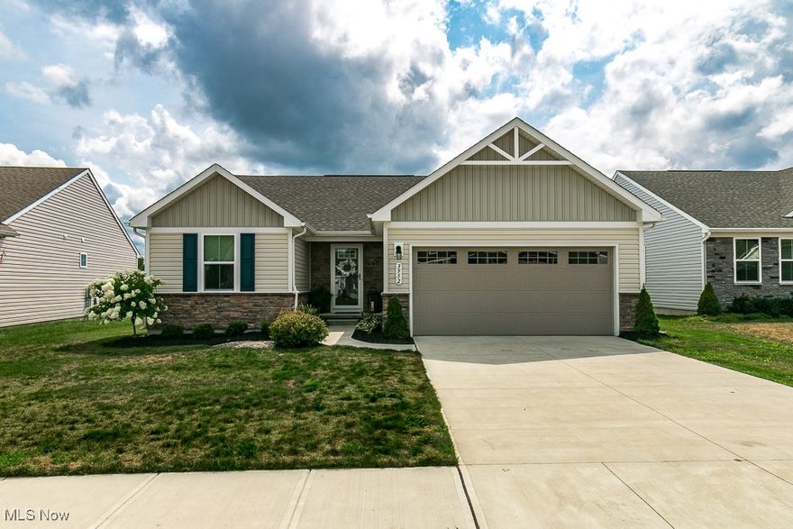 This stunning ranch home, built in 2020, offers modern living at its finest in the highly sought-after Hidden Village community in Perry. With an open floor plan designed for effortless entertaining, the spacious living room features elegant LVT flooring and a custom window that frames tranquil views of the serene pond and the custom composite deck—perfect for relaxation and gatherings.
The professionally landscaped yard enhances the home’s curb appeal. The well-appointed kitchen boasts ample cabinetry, ceramic tile backsplash and all appliances included!
This home offers three generously sized bedrooms, including a luxurious master suite complete with a walk-in closet and a private ensuite bath.
Convenience is key with a first-floor laundry room and an expansive, unfinished basement, offering limitless possibilities to customize the space to your needs.
Ideally situated just minutes from Lake Erie and major routes including I-90, OH-2, OH-84, and US-20, this home is close to shopping, dining, schools, parks, and numerous other local amenities.