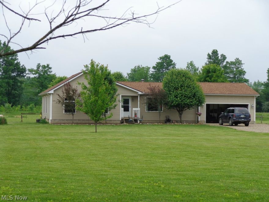 Private 3 Bedroom 2 Full Bath Ranch with a Basement. Heating cost Last Winter $400.00/ Beautiful Great Room with Cathedral Ceiling, Eat-In Kitchen. 1st floor Utility Room. Approximately 3 Acres of Privacy. Be First Drive By and Call Lister Direct!