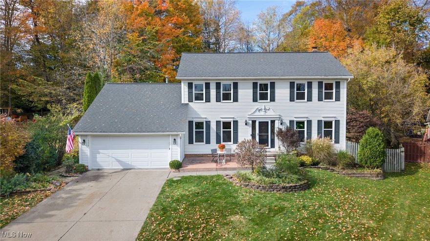 Wow! A great colonial on a quiet cul-de-sac street located in Ethan's Green! Step into this home and immediately feel the comfortable and warm atmosphere this home radiates. Spacious rooms and a good flow offers an open floor plan perfect for entertaining and gatherings. The 2nd floor has 4 roomy bedrooms and 2 full bathrooms. The master bedroom contains a vaulted ceiling, walk-in closet and en suite bathroom with a soaking tub and walk-in shower. The biggest surprise of all is in the lower level...a theater room, game area and recreation room with an oak mini kitchen/bar that completes the atmosphere for more entertaining. But hold on...the beautifully landscaped back yard offers privacy and seclusion with multitudes of ferns and hostas, mature trees and a koi pond with a waterfall and bridge. Relax on the patio or in the hot tub. A truly relaxing retreat atmosphere right in your own back yard.