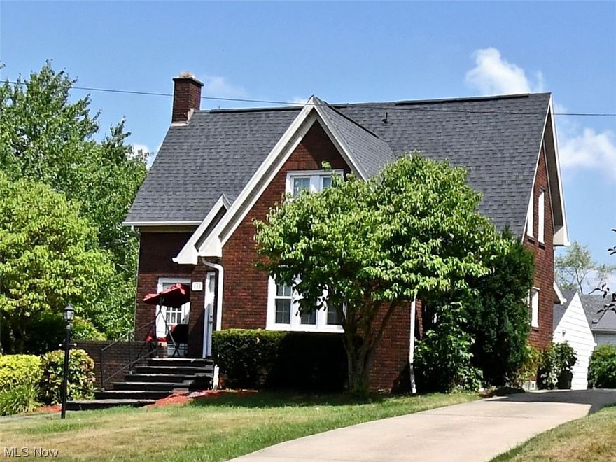 Charming, all brick Cape Cod featuring 3 bedrooms, 2 full baths, fireplace in living room, full basement & 2 car detached garage. Updates include roof (2013), furnace & AC (2018), kitchen (2015), both baths & all new plumbing (2015). Newer 100amp box.