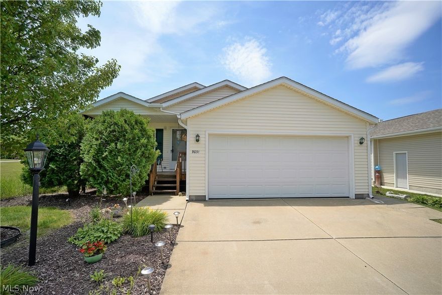 This is a gorgeous and Spacious Manufactured home in Beautiful location in Streetsboro,very close to the border of  Hudson. Geographically this development is conveniently located within a mile of Shopping, restaurants modern conveniences and major highways to Cleveland, Akron & Kent. Lakeside Terrace has an in-ground, heated pool and clubhouse with massive deck overlooking a community pond. Essentially you are renting the land that the home sits on but the home has all the amenities of a conventional home, including a poured foundation. This contemporary home features vaulted ceilings, skylights in Main Bath, open floor plan and everything has been carefully maintained and in beautiful condition. Do nothing here... Just move in!  This Ranch home is the perfect 1st floor living choice and has a luxury Master Suite with walk-in closet, soaking tub and separate stall shower.  This  home is a 2 Bedroom 2 full bath home with a den that could be 3rd bedroom & there is both a breakfast room and formal dining room. Massive Kitchen features loads of cabinets Center Island and walk-in Pantry.There is a deck porch in front and a lovely wood deck overlooking the community pond... It's truly a Beautiful setting. The 2 car attached garage is spacious and you are allowed to have storage sheds. All the appliances stay, including washer, dryer & a  top load Deep Freezer! This home will be offered with a 1 yr home warranty by Americas Preferred Home Warranties.