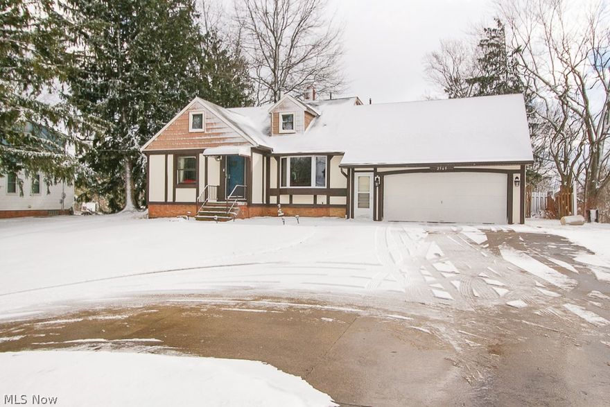 Welcome Home! 3 bed, 2 full bath updated cape cod!  Gorgeous property - just over an acre. A welcoming entryway opens to a large family room w/new carpet (2022) and an open view to the beautiful backyard.  There is a 1st-floor bedroom, full bath, & a large dining room w/real hardwood floors.  The extra-large eat-in kitchen has been updated w/granite countertops, subway backsplash, luxury vinyl plank flooring, & updated cabinets (2020-2022).  A large slider opens to the back patio for easy access to the backyard.   Off the kitchen is also access to the massive (25’ x 47’) heated garage w/tile floor, additional access to the backyard – including a rear garage door, & optional laundry area, & loads of storage space!  The 2nd floor includes a freshly carpeted hallway, office alcove, built in storage, extra-large bedroom w/new carpet (2022).  The large owner’s bedroom w/ductless split heat & AC unit, is surrounded by full length Pella windows w/blinds providing amazing views of the large pr