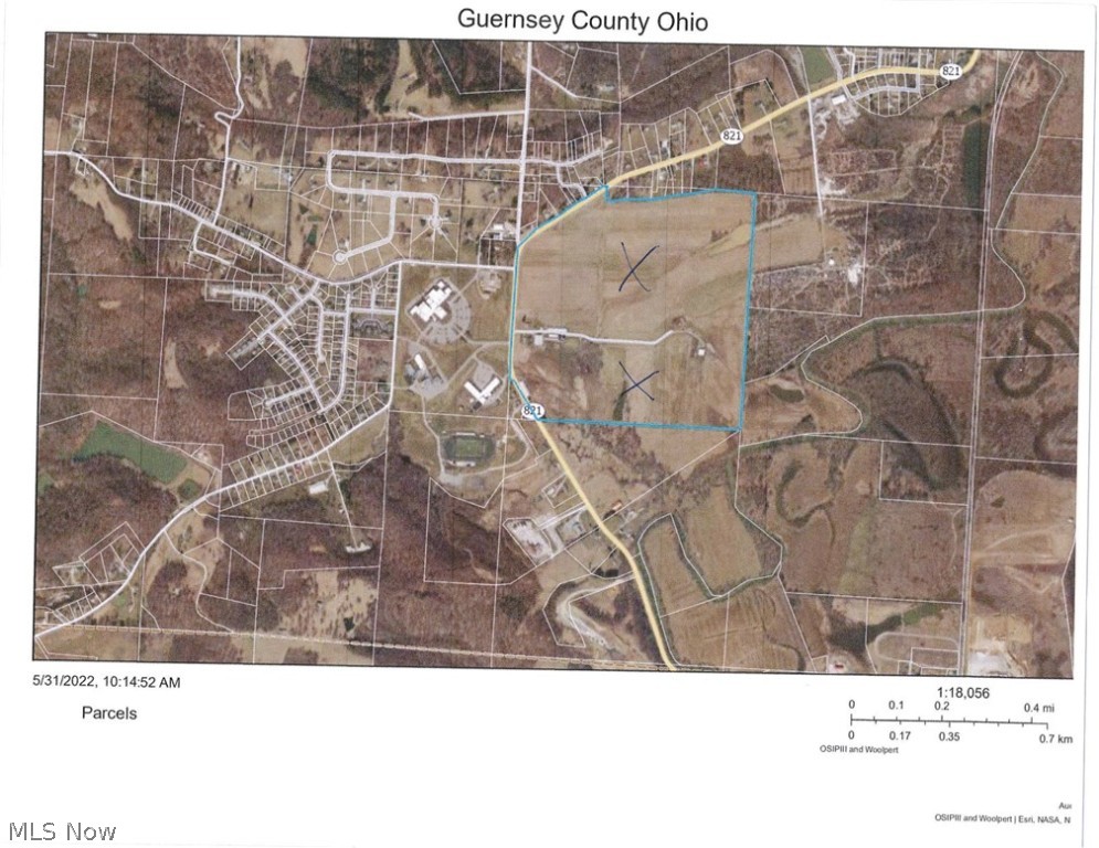 Great Industrial site! This 100 acre property is located directly across from Meadowbrook School. Public sewer, water & gas. 3 phase electric.