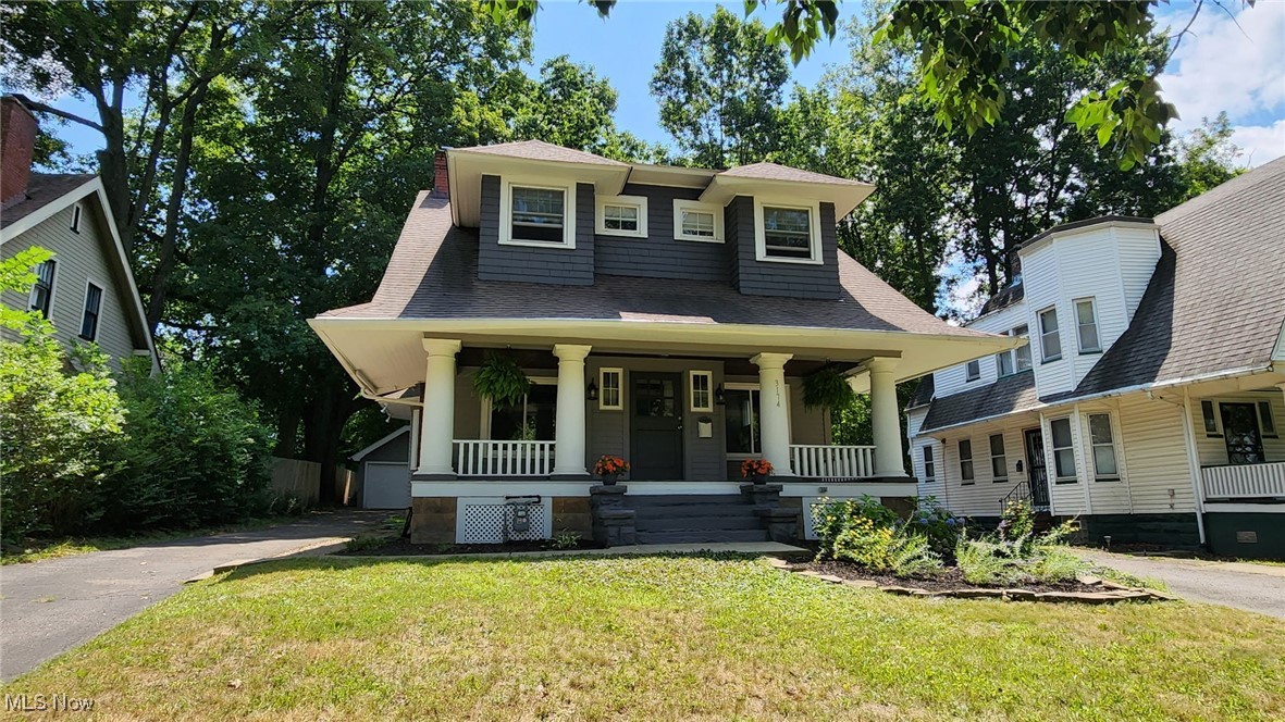 This could be your new home. Welcome to the stunning Tudor in the Heart of Cleveland Heights, Full of Charm, Light & Modern Updates! This beautifully restored Tudor-style gem blends historic elegance with fresh, modern touches. From the welcoming front porch to the original woodwork and updated systems, every inch of this home is ready to impress. Step inside to a gracious entryway that opens into a beautiful living room featuring rich hardwood floors, original trim and molding, and a restored wood-burning fireplace with vintage mantle. The formal dining room boasts a charming bay window, perfect for entertaining or everyday enjoyment. The bright, fully remodeled kitchen is a chef's dream, granite countertops, new stainless steel appliances, custom cabinetry, tiled backsplash, and flooring offer both function and flair. A half bath near the kitchen, and a spacious mudroom lead out to a brand-new patio and flourishing herb garden, ideal for outdoor living. Upstairs you'll find three generous bedrooms, each with plenty of closet space. The updated full bath features tasteful tilework on the tub, shower, and floor. Classic hardwood stairs and preserved architectural details carry the home's charm throughout. This home is neat, clean, and meticulously maintained. Truly move-in ready. Major Updates Include: All new windows, New Electrical throughout, New Plumbing, HVAC and A/C, new hot water heater, New lighting fixtures, New Roof, Gutter Guards, Glass block windows, 2-car detached garage with new base & reinforced rafters. You are only a short stroll from the vibrant energy of Coventry Village, Fairmount, full of shopping, dinning, Cain Park, and lots more. Schedule your tour today!