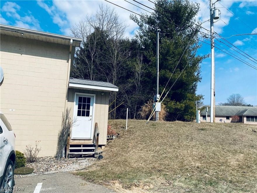 Great little studio apartment upstairs with one bedroom, kitchen, living room, full bathroom and laundry. Apartment is completely furnished and utilities are included.   Apartment is located above a business and has it's own private entrance. Located between Cambridge & New Concord on US 40.  Landlord requests no HUD and No Pets.  Tenants must complete a rental application, credit check, & background check.