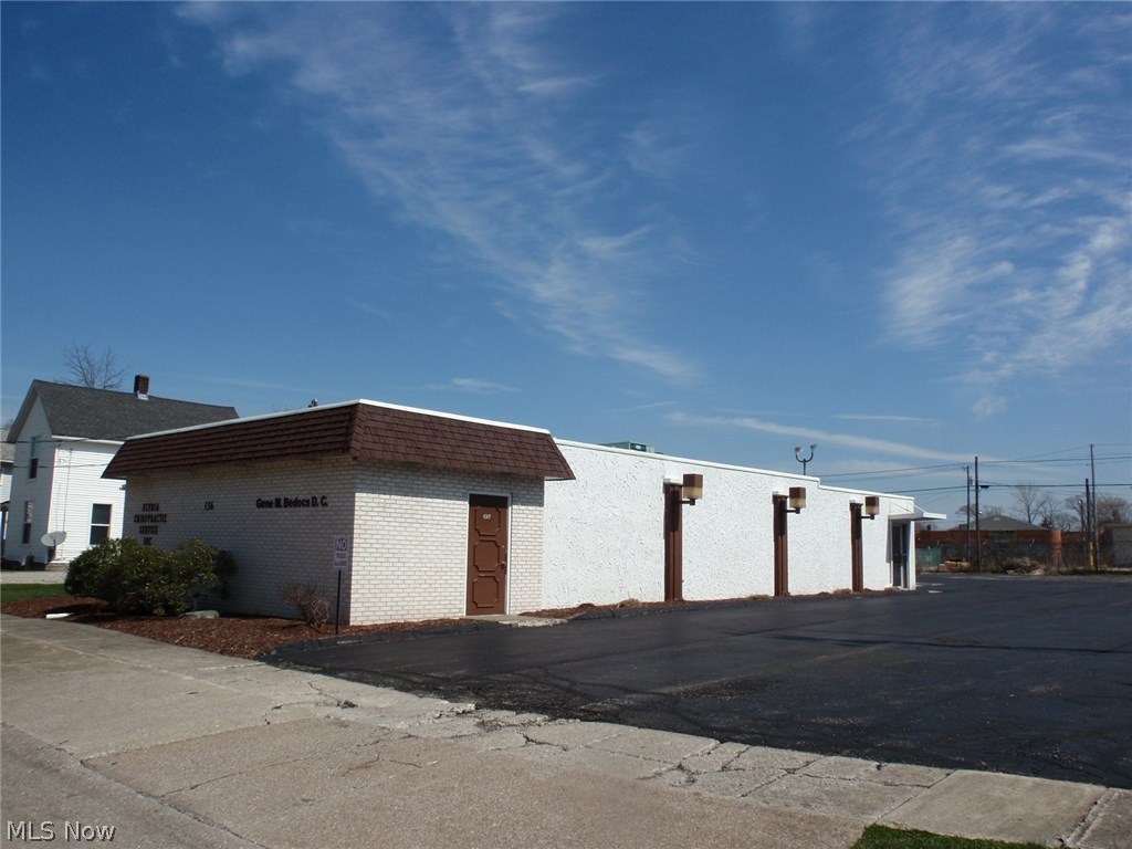 Well maintained building used as chiropractic office. Foyer entry has ceramic tile flooring. There is a large waiting room and receptionist office. Several other offices/examining rooms, kitchen area and laundry hook ups. Roof is a "membrane" and not rubberized. None of the interior walls are load bearing, so interior can be configured in a number of ways to accommodate your usage; drop ceilings. 2 rest rooms. Asphalt parking lot. Gas figure is $79 Budger; electric is $114 Average per month. Some of the remaining furniture can remain with purchase. Tax figure includes all 3 parcels.Seller will consider a Lease with Option to purchase or Purchase Money Mortgage with terms to be negotiated.