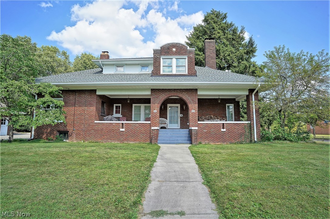 Dream a little dream right here in Cuyahoga Falls! If you are looking for a large home with character and charm look no further. This home offers 4 bedrooms, 3 1/2 baths, over 3400 Sq Ft of living space, a formal living room and formal dining room as well as a spacious first-floor family room. Some other rooms included are a first-floor sun room, a den, and a study area. There are 3 fireplaces and an enormous amount of storage space. Bedroom sizes are all very generous and have numerous built-ins! The lower level has a huge rec room with a fireplace and built-ins. This home is situated on 3 lots totaling over 1/2 acre! Sit and relax on the front porch as well. One of the finest homes in Cuyahoga Falls, this is a one-of-a-kind true gem!