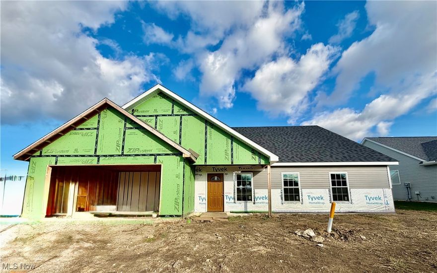 6378 Zachary Drive, Sandusky, welcome home. Construction begin in 2025, on a rock-solid slab, this four-bedroom, 2,970-square-foot masterpiece delivers dual primary suites—one on the main level, one upstairs—for ultimate flexibility. Three full baths, including two en-suites, keep everyone happy. The main floor flows under soaring vaulted ceilings through an open living-dining expanse; upstairs, a lofted second suite plus two more bedrooms create private retreats for guests, teens, or in-laws. Vaulted ceilings lift the dining-living combo into something wow-worthy, while the attached two-car garage packs in extra storage above and around-think holiday gear, tools, whatever.  With over 7" thick walls you'll enjoy an impressive R-30 insulation rating in the walls; the roof rocks R-50 insulation meaning no winter chills, no summer sweat, just tiny bills. Who would want lower energy bills at the cost of it nowadays? Guardian Structural Technologies seals the deal: sustainable, sturdy, low-maintenance. Tucked in Taylor Way’s calm vibe, it’s steps from Lake Erie, and Cedar Point. Show us your calendar, and let's get you in to seal the deal on this fantastic new sustainable home. Call your agent and get in to see this!