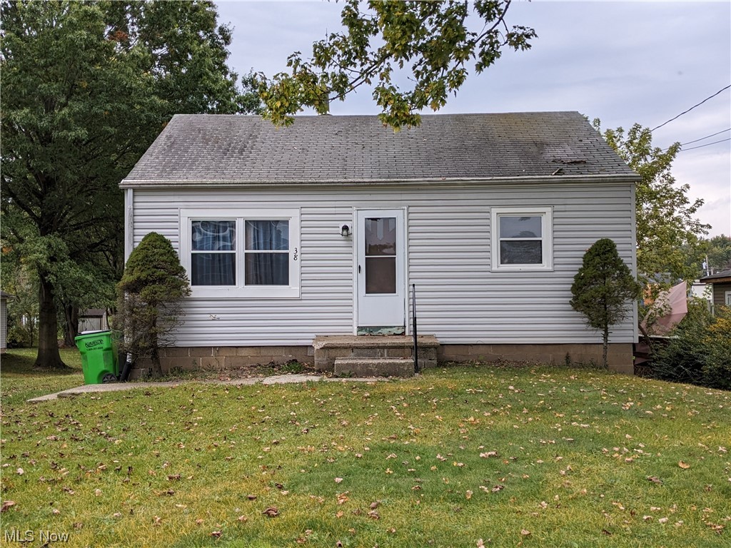 Excellent opportunity for investor or handy first-time buyer! Quaint little 2-bedroom, 1 bath ranch/bungalow on the edge of town. Has vinyl windows, newer furnace/chimney liner and hot water tank, breaker panel. Needs updating, but lots of potential to become your cozy home or income-generating property. (Sold as-is).