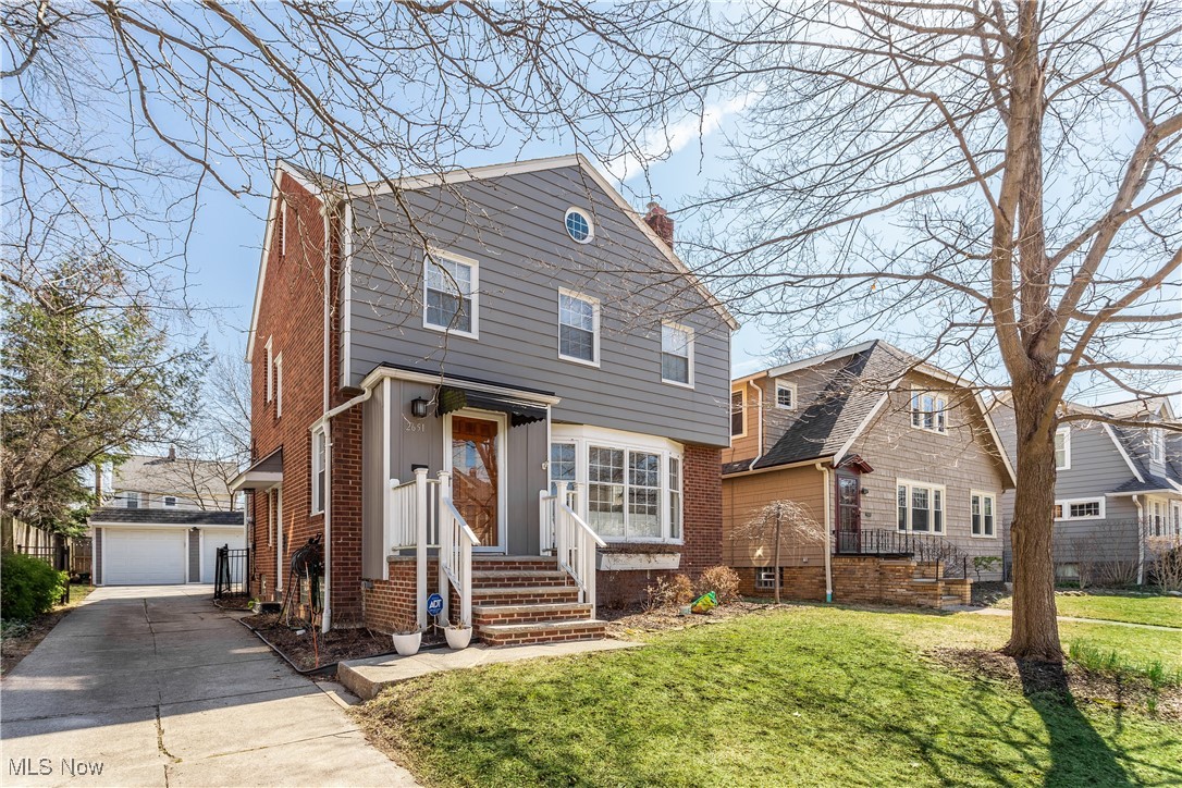 Stunningly Renovated Cleveland Heights Colonial with Modern Amenities and Timeless Charm. Welcome to this meticulously renovated Cleveland Heights colonial, a true blend of classic charm and modern sophistication. This home has been thoughtfully updated while preserving its original character and timeless appeal. Gleaming hardwood floors flow throughout the rest of the home, seamlessly connecting the open-concept living and dining rooms, and adding warmth and character to the space. The heart of the home is the functional and showpiece kitchen, featuring luxurious granite countertops, sleek ceramic flooring, a stylish breakfast bar, and high-end smart stainless steel appliances. A beautifully designed family room addition provides ample space for relaxation and easy access to the outdoors, creating the perfect spot for both everyday living and hosting guests. Upstairs, you’ll find three generously sized bedrooms, including a beautifully appointed full bath. The second-floor layout offers space and privacy for all. The fully finished third floor bathes in natural light and offers versatile options—ideal for a home office, large fourth bedroom, playroom, or even a serene zen space. The partially finished lower level provides additional storage, a laundry area, and room for expansion. Tastefully decorated in today's minimalist design trends, creating a modern, calm, and inviting atmosphere.
Newer vinyl windows allow for energy efficiency. The lushly landscaped, fully fenced yard is a true outdoor oasis. The rear of the property features a privacy wood fence, while an iron driveway gate offers added security and elegance. Ideally located near the vibrant shopping and dining options along Fairmount Blvd, this home offers the perfect combination of peaceful living with easy access to Cleveland Heights’ best amenities.