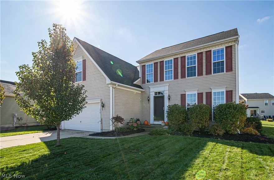 Check out this charming cul-de-sac colonial home located in a wonderful family community Heisley Park.  This beautiful home has many great features such as updated bathrooms, wood flooring, all new appliances, and new carpet in the basement.  Enjoy your first floor master bedroom that features crown molding tray ceiling with recessed lights for ambient lighting.  The large master bath has a dual vanity sink with plenty of room to spare.  The second floor has three additional bedrooms, a loft area for relaxing or work area, and another full bathroom.  The basement has updated carpet, plenty of room for entertaining, storage, and another full bathroom.