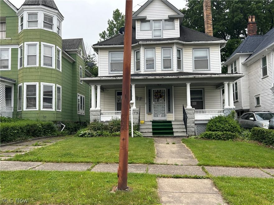 This spacious 6 bedroom home is awaiting a family to make it lively again. The main floor boasts a large living room with fire place, sitting room, kitchen, and dining room with custom built ins. Access the 2nd floor via the grand staircase from multiple points on the main floor. The second level provides ample hall space with large rooms and a full bath. The master suite has a pocket door to divide the bedroom space from a sitting area complete with its own fireplace. The 3rd floor has 2 more large bedrooms and its own full bath. Laundry and entertainment room is located in the basement with another full bathroom. Enjoy the view of your semi private back yard from a 4 seasons sun room. Don’t miss your opportunity to make this yours today. Buyers/Investors contact your favorite buyers agent to set up a showing today! Selling as-is. Buyer to assume POS violations, if any.