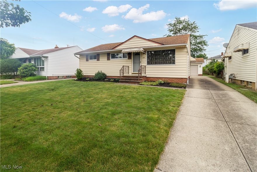 This cozy ranch is full of charm and waiting for your personal touch. Tucked on a quiet street, it features natural hardwood floors hiding under the carpet, just waiting to shine again. The full basement offers plenty of space for storage, hobbies, or a future rec room. Lovingly maintained by longtime owners, this home has great bones and tons of potential to make it your own. A sweet spot to start fresh or downsize comfortably—don’t miss the chance to bring your vision to life!