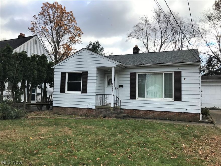 Do not miss this great opportunity!! This 3 bedroom, 1 and 1/2 bath home is waiting for you to make it your dream home. You will enjoy the hardwood floors through out, new light fixturs in the bedrooms and the fresh coat of paint. The full basement provides you with extra living space, a spaciouse laundry room and the half bath. The garage is one of a kind!! At 550 square feet (per auditors website) and with extra tall doors you will be able to use this great space for any hobby or storage need. Located off Clauge road you have easy access to both 480 and 90 making any commute faster and easy.