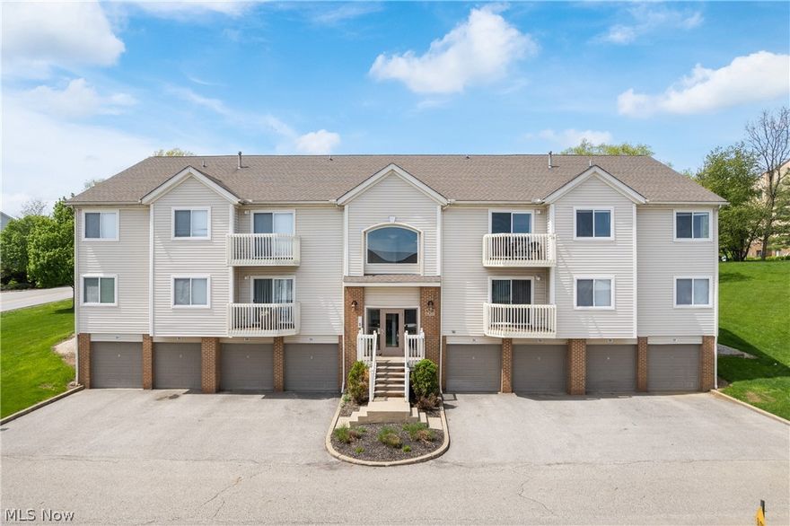 Welcome to effortless living in the heart of the Cuyahoga Falls/Stow area! This fully renovated 2-bedroom, 2-bath condo blends boho-chic flair with modern style, creating a space that truly feels like home. Situated near the scenic Brookledge Golf Course, you’ll enjoy peaceful views and a resort-like atmosphere year-round. Step inside to a bright, open floor plan featuring newer LVP flooring, a stunning living room accent wall with built-in shelving, a beautifully updated kitchen with stainless steel appliances (2020) and a convenient breakfast bar. The spacious primary suite offers a walk-in closet and a private en-suite bathroom with dual sinks, while a dedicated laundry/utility room adds everyday convenience. Enjoy seamless indoor-outdoor living with sliding glass doors leading to your private patio overlooking secluded green space. Located on the first-floor, coming and going is a breeze, plus you’ll appreciate having direct access to your 1-car garage. Major systems have been meticulously maintained, including the HVAC (serviced 2025), an upgraded, larger water tank (2022), and fresh paint throughout (2026). Residents enjoy access to a clubhouse, outdoor pool, and fitness center. Ideally positioned between Akron and Cleveland – and just minutes from Blossom Music Center, Gorge Metro Park, and Cuyahoga Valley National Park – this one truly checks every box!