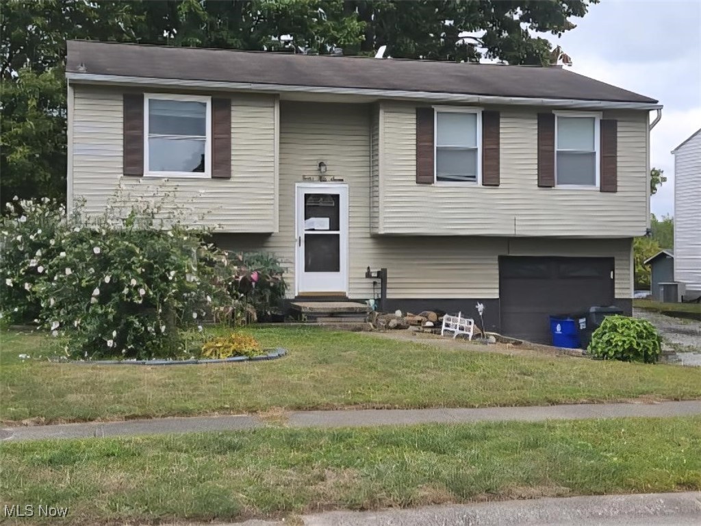 Great opportunity on this modern 3 vedroom, 1.5 bath Bi Level in well-kept Diamond Hill Ravenna Neighborhood. Attached garage with work bnch. Large rear deck with storage area under -- off dining room. Fenced back yard. Good storage areas in partly finished lower level. Very little to do here. Owned by Secretary of Veterans Affairs and sells as-is. Seller will make no repairs. Room sizes are approximate. Buyer or Buyer agent to verify all information herein. Buyer to choose their title company and buyer pays all title related costs and transfer costs.