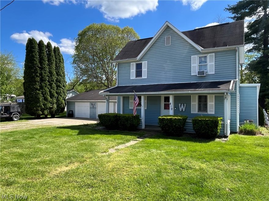 This charming home located in the village of Warsaw has 2+ bedrooms with 1 full bath plus a detached 2 car garage. The main floor has a bonus room, that could be used as a 3rd bedroom, play room, or home office, the choice is yours. Recent updates include flooring, bath remodel 2 years ago, and new hot water heater. The  2 car detached heated and insulated garage also has water, a half bath and also an additional washer/ dryer hook-up.  There is also a underground dog fence included. The lot size is .2695 of an acre. Owners need 24 hours notice for showings.