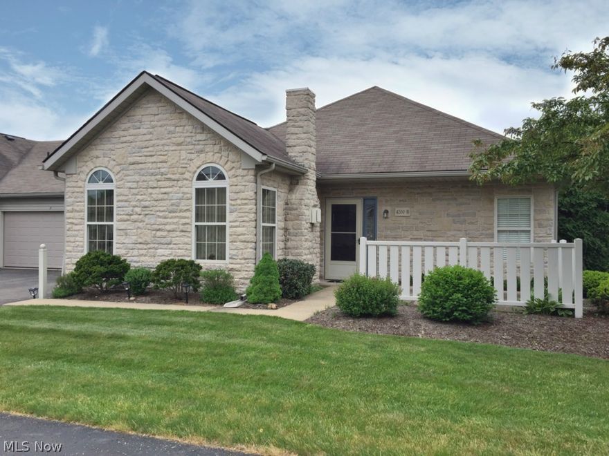 Very nice ranch condo in Tannybrooke!  The fully applianced kitchen with breakfast bar is open to the dining area and living room.  The living room features a gas fireplace and large windows.  The master bedroom is spacious with a large walk in closet and full bathroom.  The second full bathroom has a walk in shower.  For your storage needs there is built in cabinetry in the garage and pull down stairs for storage above.  Private patio.  Low utility bills -  average gas bill is $64 and average electric is $46. The furnace and a/c have been maintained every 6 months, hot water tank new in 2009.  Don't miss this great opportunity for carefree living near shopping and dining in a quiet and friendly neighborhood.