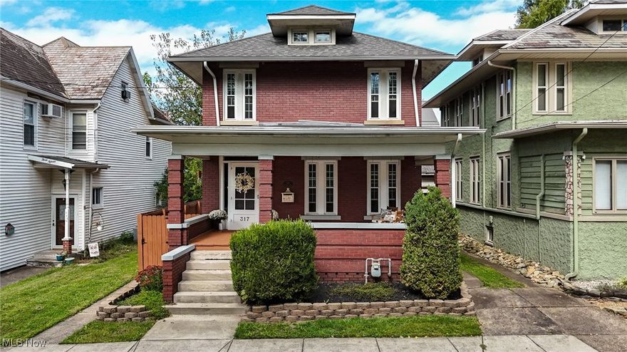 Brick Beauty Alert! This beautiful home is tucked away between 3rd and 4th Street. Outside you will find a large covered front porch, a private back patio surrounded by a privacy fence, perfect for those summer and fall nights, and a one-car garage.  Step inside and you will be greeted with a living room that opens into the dining room with a decorative fireplace and the kitchen featuring stainless steel appliances—a full bath on the main level with a stand-up shower. Upstairs offers 3 bedrooms and an office space. The upstairs bath has been professionally redone with a large tile shower, vanity, and floors. The third level has been finished off for a large bedroom. In the basement, you will find the laundry room with a large separate space that could be a fourth bedroom, workout room, man cave, or just more storage. This home offers immediate possession! Call to schedule your showing today!