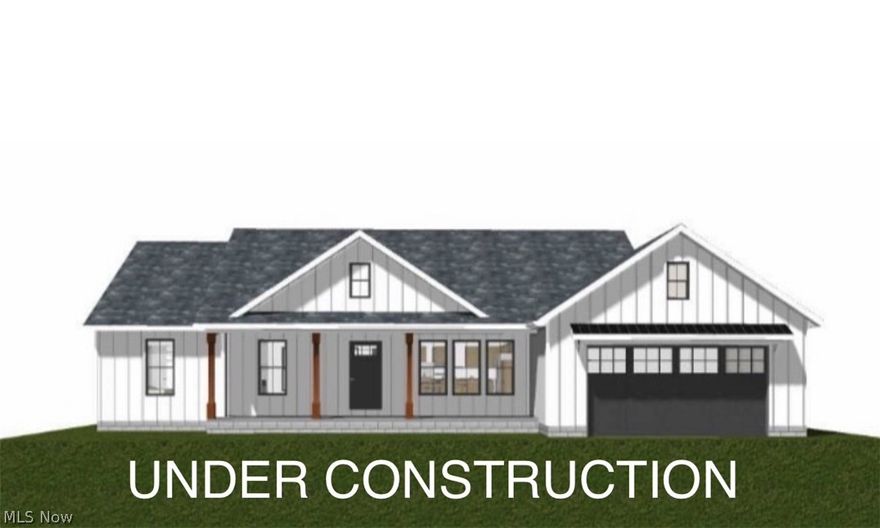 NEW CONSTRUCTION in Green LSD! This 3BR/2BA ranch home offers convenient main-floor living with an open-concept layout and desirable split-bedroom floor plan. The full basement is plumbed for a third bath and provides an excellent opportunity to finish for additional living space. Built by Miller’s Premier Construction, the home features natural gas heat and central air for modern comfort. Situated on a double lot in the charming town of Smithville, the property is just minutes from Smithville Park and offers easy access to Route 585, Orrville, and Wooster—providing the perfect balance of small-town charm and accessibility. Real estate taxes to be determined. Tentative completion date is late May.